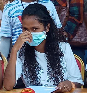 Portavóz Grupu Juventude Munisipiu Likisa (GJML), Olandina dos Santos da Silva.